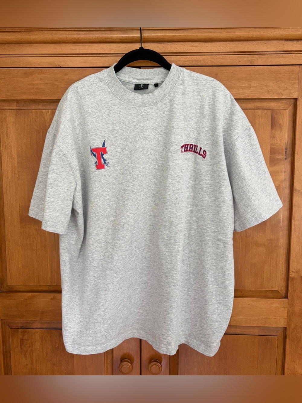 Thrills Roosevelt Box Fit Oversized Tee Snow Marle